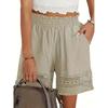 Sommernye kvinners fritidsshorts med blonder