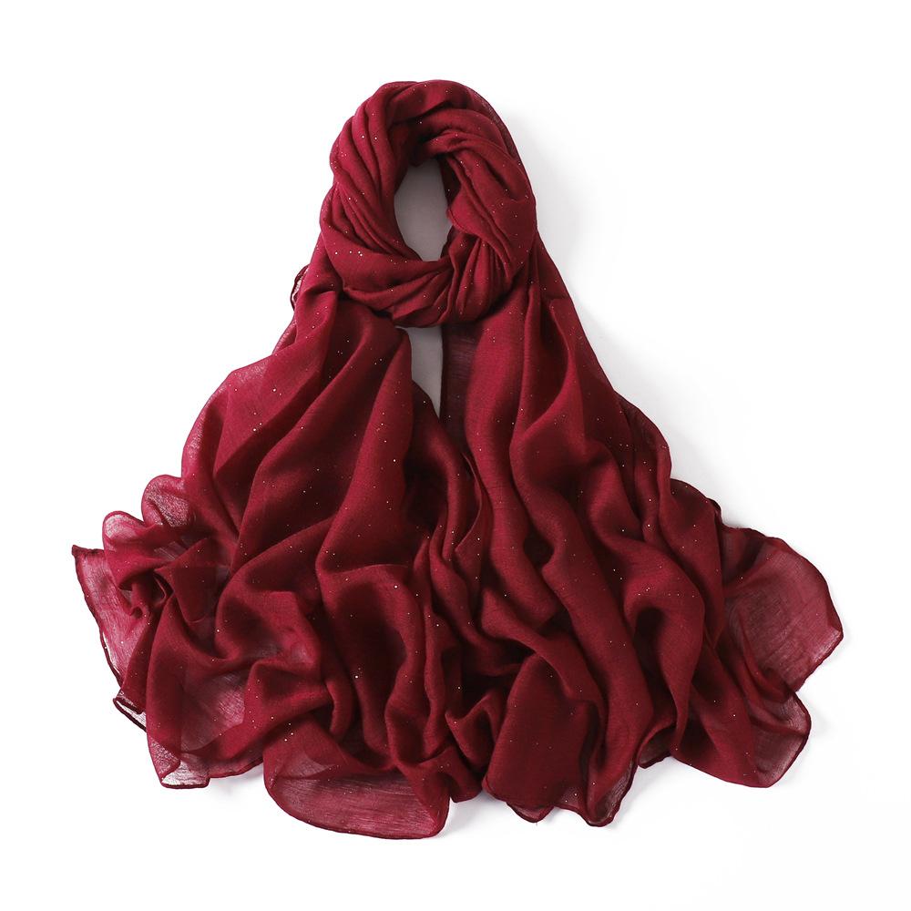 New Summer Shiny Voile Cotton Linen Women Scarf Girls Solid Sunscreen Thin Scarves Soft Foulard Shawl Casual Female Wrap Shawls