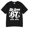 Six Seven Funny Cartoon Number 67 Meme T Shirts Unisexs Women Clothing Fashion Harajuku Summer Cotton Casual Short Sleeve Tshirts