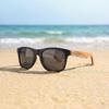 WOODONLY Sunglasses Vintage Polarized UV400 Handmade ZEBRA Wood Gray