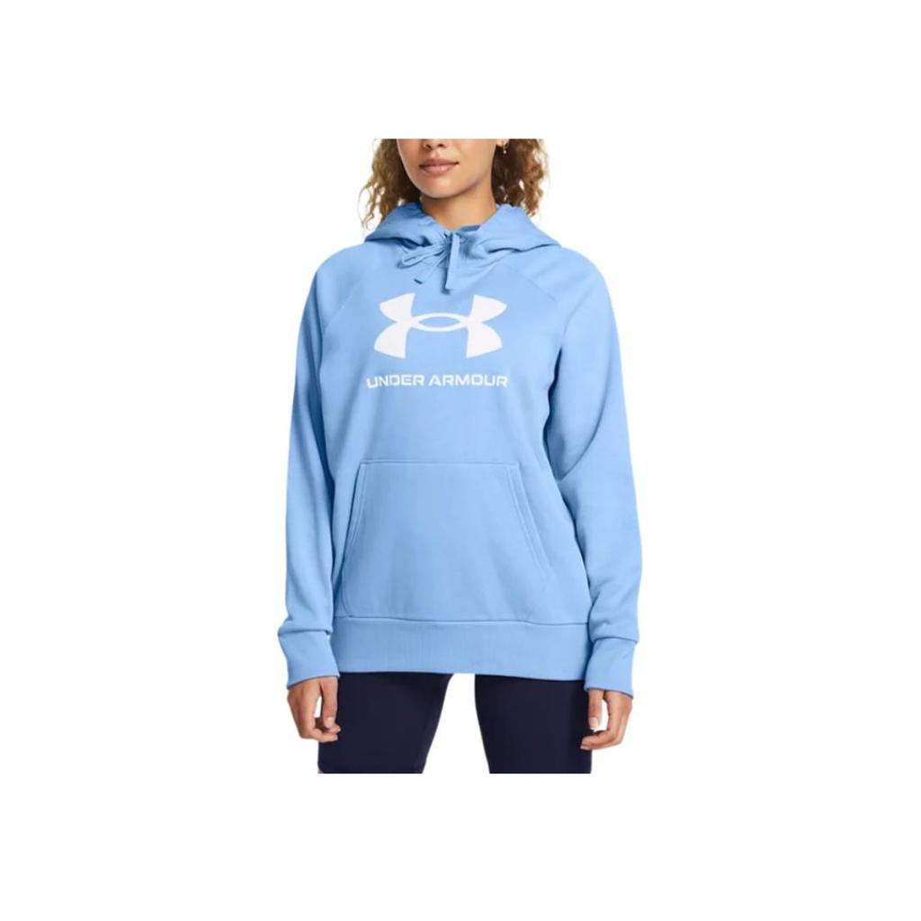 Under Armour Rival Fleece Big Logo Hoodie Women Hoodies Horizon-Blue 1379501-465
