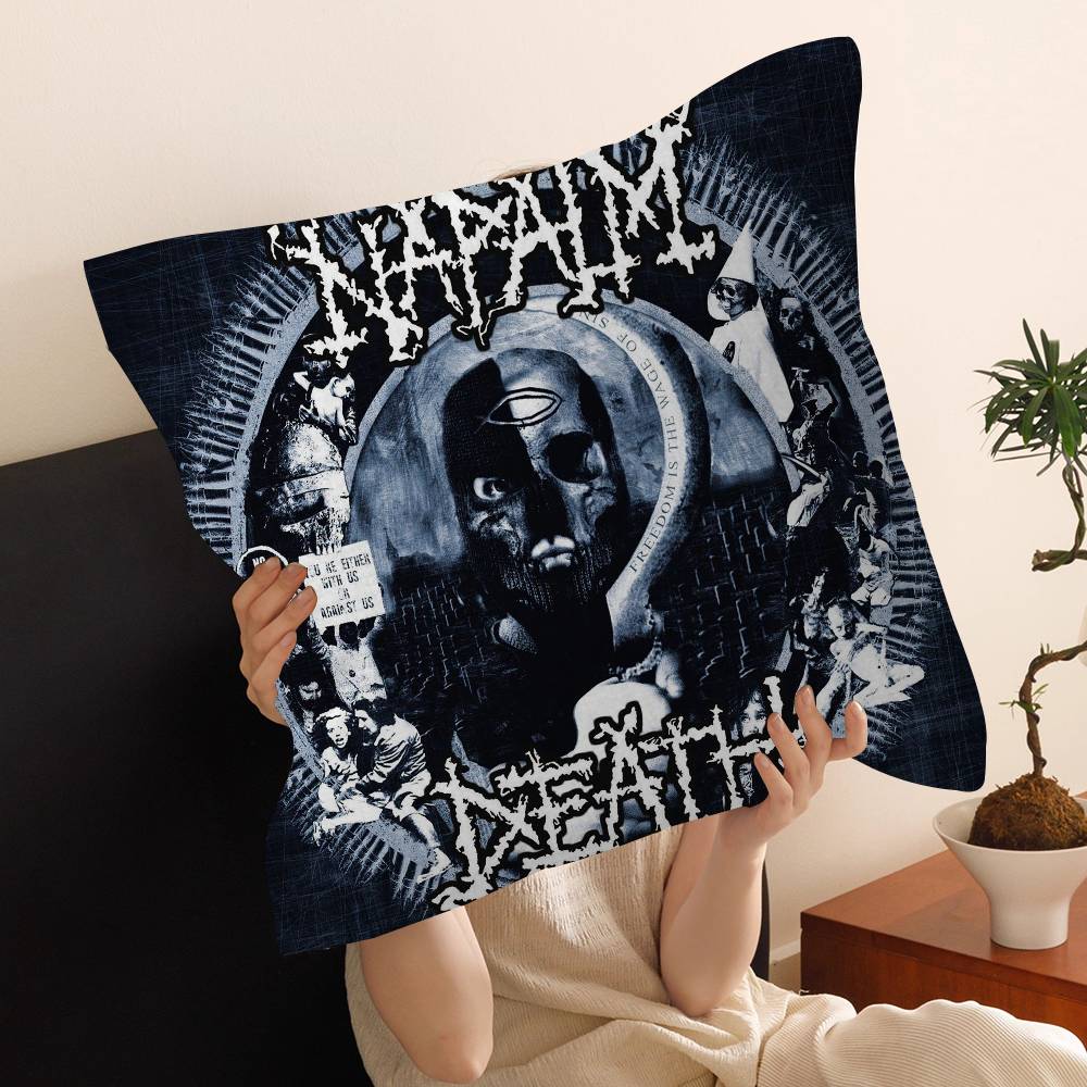 Heavy Rock Band-Napalms-Deaths Pillow Gifts Home Office Furnishings Bedroom Sofa Car Cushion Cover case 45x45cm