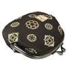 Senshishuin Gold Brocade Clasp Round Purse Hanabishi Nishijin-ori 3.5-inch Wallet/Coin (with lining) (Shoso crest)