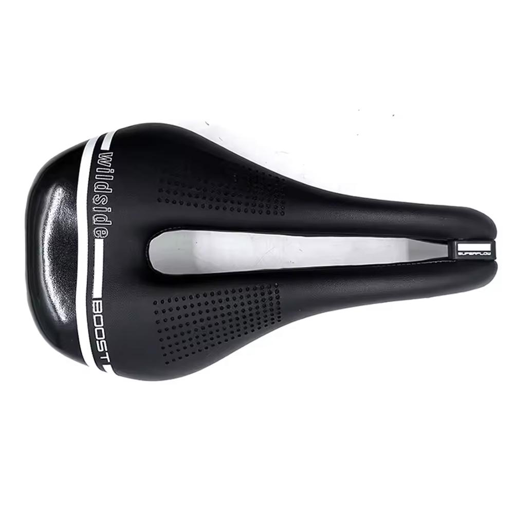 Wildside Mountain Road Bike Seat Comforte Soft Cycling Cushion Exercise Bike Saddle Leather Gel Filled Shockproof Bicycle Saddle чёрный