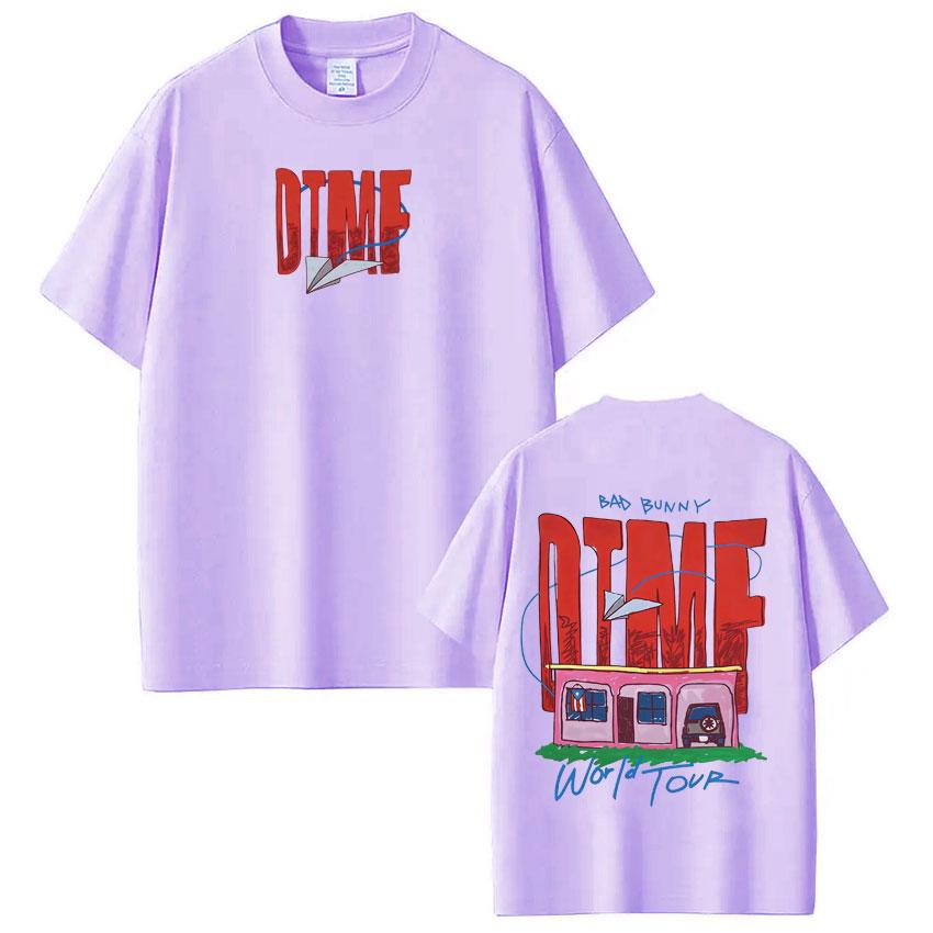 Singer Bad Bunny DTMF World Tour 2026 Print Tshirt Men Women Fashion Casual Short Sleeved Tshirts Oversized Comfort Tshirts