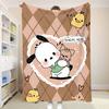 P-Pochaccoes Picnic Blanket Fluffy Soft Blankets and Throws Sofa Blankets for Bed Summer Comforter Bedspread on the Bed Anime &