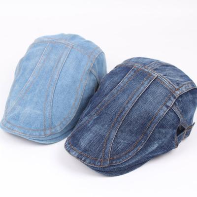 Denim-Baskenmütze, Vintage-Stil, für Freizeitreisen, Angeln in der Wildnis, Outdoor-Fotografie, Wandern, Klettern, modische Hüte
