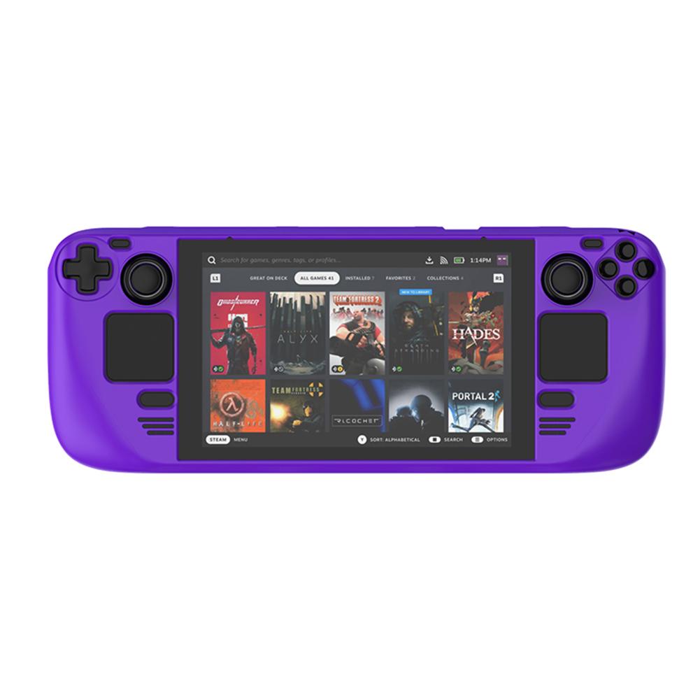 For Steam Deck Game Console Protection Cover with Stand Soft Game Player Shell with Bracket Shockproof Non-slip Frame Protector