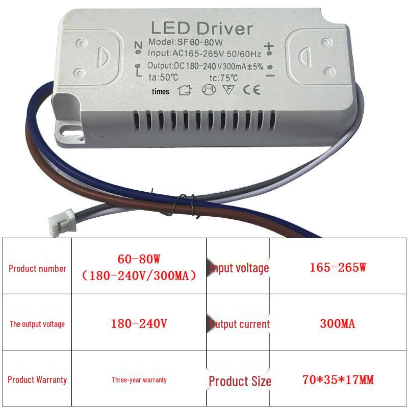 Non-Isolated Constant Current LED Driver 24W/50W Single Color Power Supply for Ceiling Lights