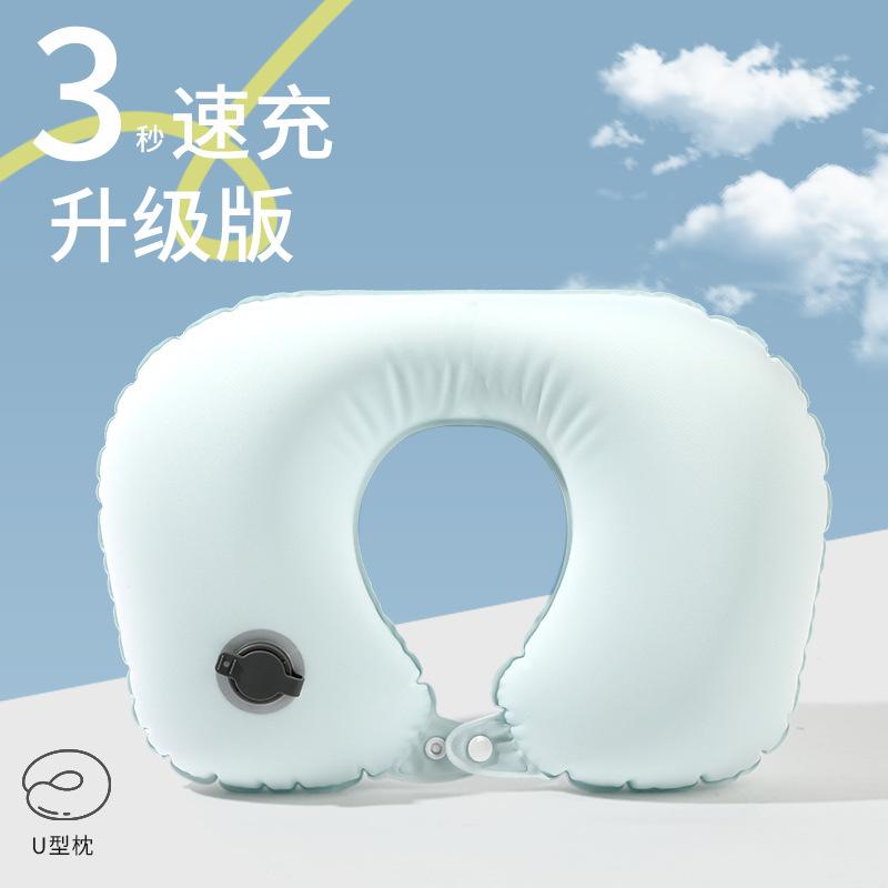 

Summer ice silk cervical spine pillow travel car plane portable neck pillow office anti-low headrest