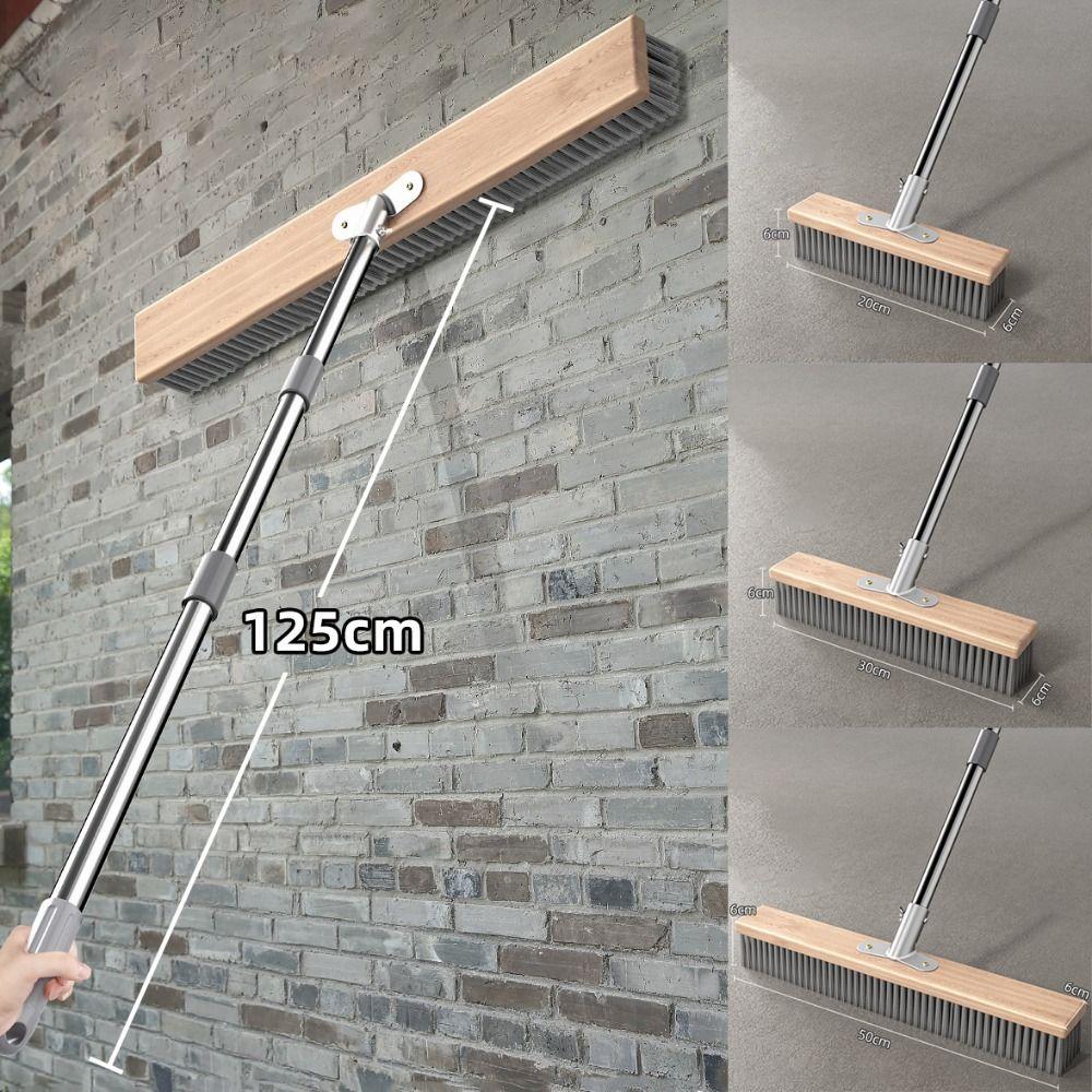 Scouring Stainless Steel Wire Brush Long Handle Cleaning Brush Tile Cleaning Tool  For Outdoor Yard