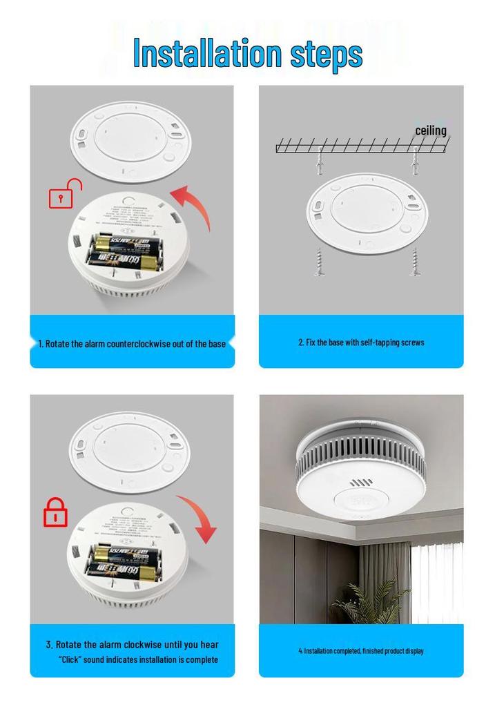 10-Year Battery Smart WiFi Smoke Detector with EN14604 Certification and Tuya Interconnectivity