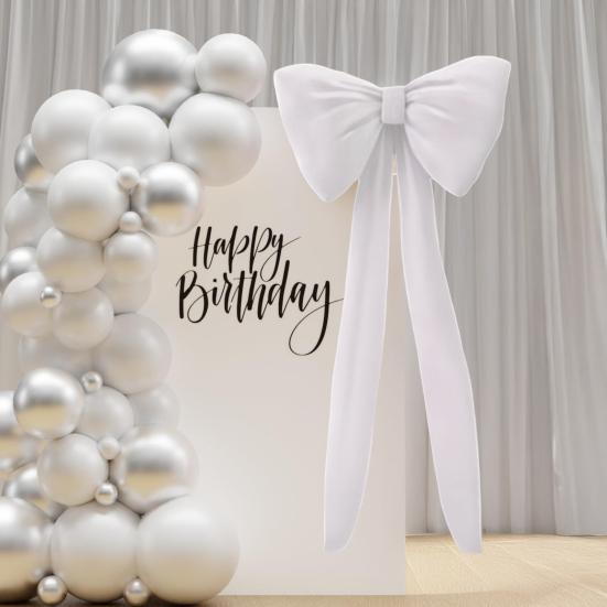 2 Pcs Bow Decoration Bow Themed Room Backdrop Decor for Wedding Birthday Party Engagement Bachelorette Baby Shower Door Wall Decoration