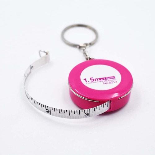 Tyou Spring Tape Measure Roll, Mini Flexible Measuring Tape, Retractable Automatic Measuring Tape with Keychain, 1 Piece