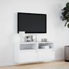TV Wall Cabinet with LED Lighting White 100 X 31 X 45 Cm