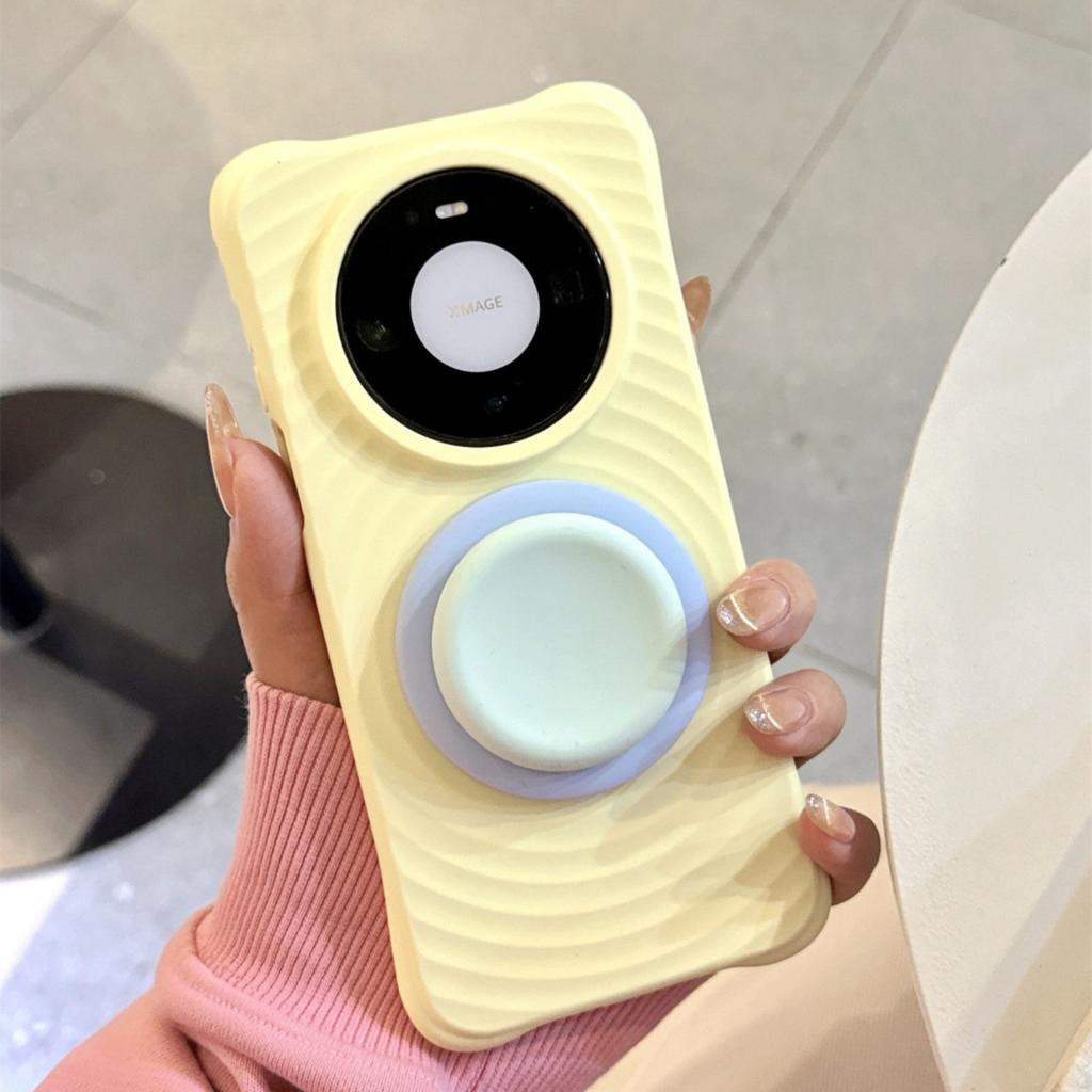 Cute Macaron Color Silicone Magnetic Air Cushion Stand Foldable Desktop Support Pad With Adhesive Backing For MagSafe