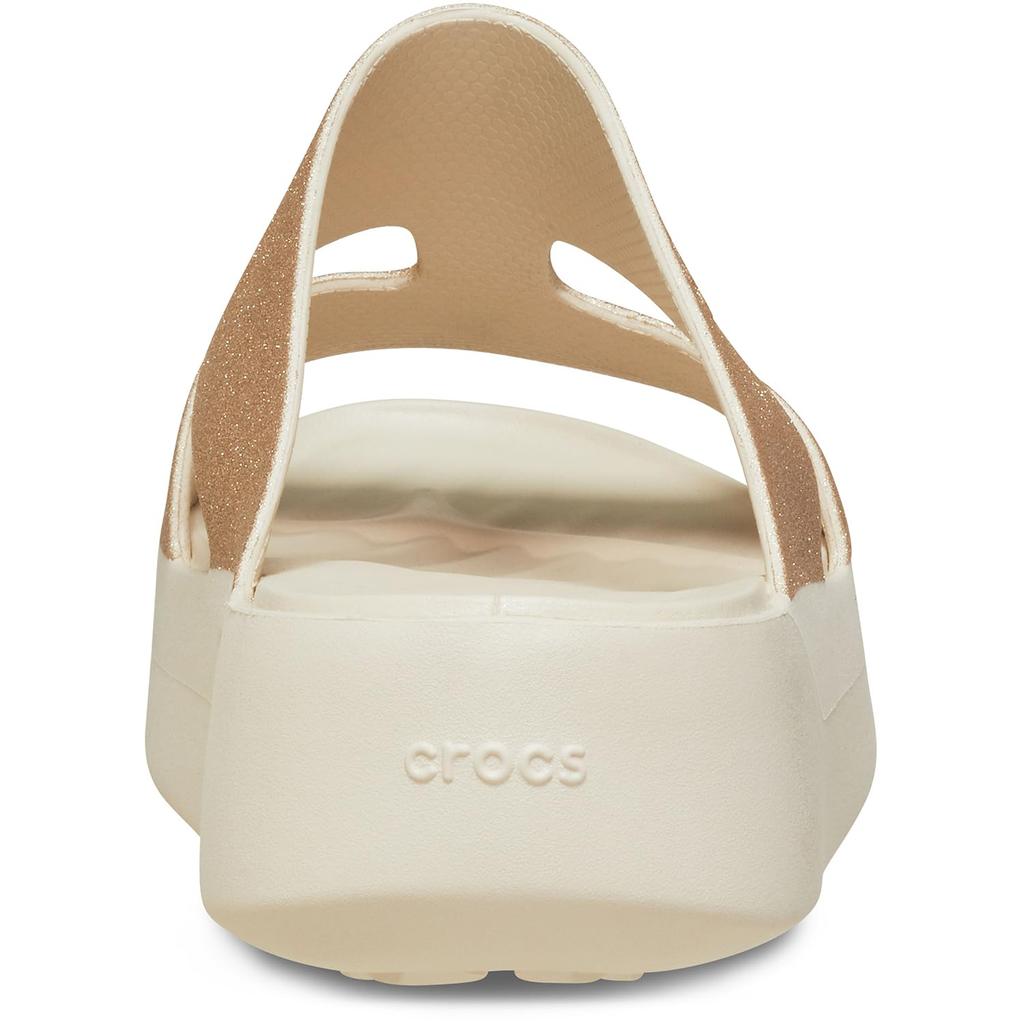 Crocs Getaway Plattform Sandalen, Glitzer, H-Riemen, Stucco, 27cm