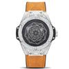 KIMSDUN Zlatý Poise Diamond Intarzované Módní trendy Kreativní pánské hodinky Silikonové rukavice Nights Vodotěsné sportovní Quartz hodinky