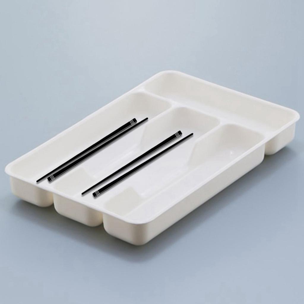 Kitchen Drawer Organizer Cutlery Storage Box With Dividers For Utensils Spoon Forks Separation Finishing Rack Cutlery Container