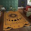 Gothisches Schlafzimmer Tarot Mond Sonne Teppich für Wohnzimmer Heimdekoration Schlafzimmer Bettseite Fußmatte Hexe Gothischer Teppich Heimteppich