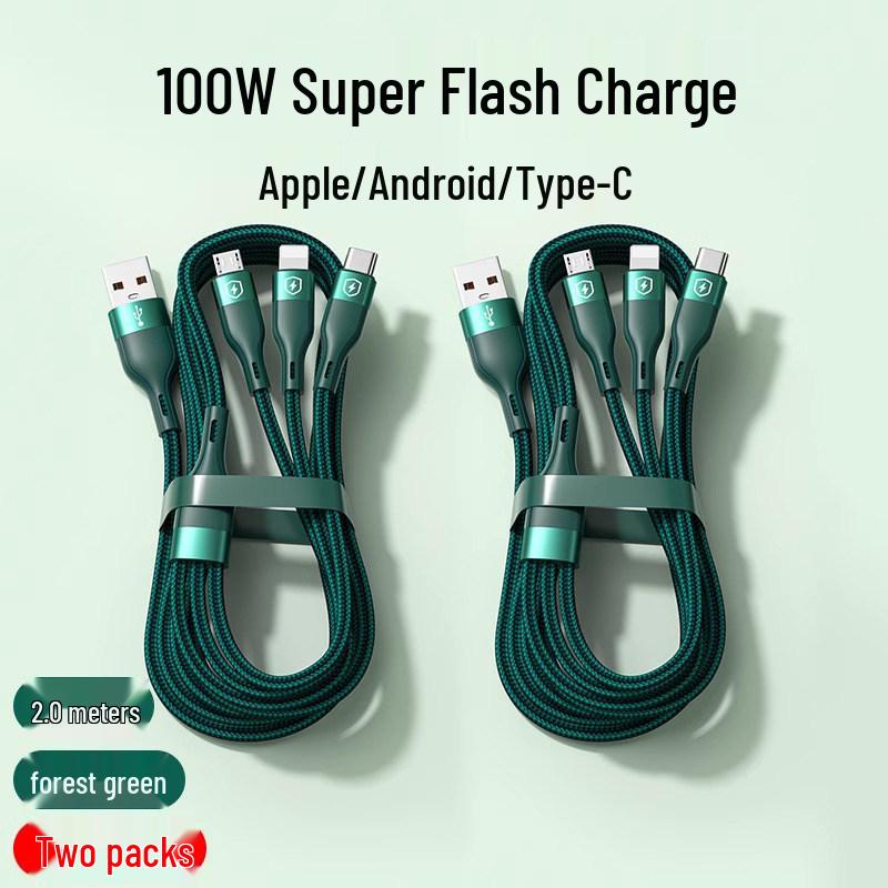 Fast Charging 3-in-1 Universal Multi-Head Phone Charger Cable