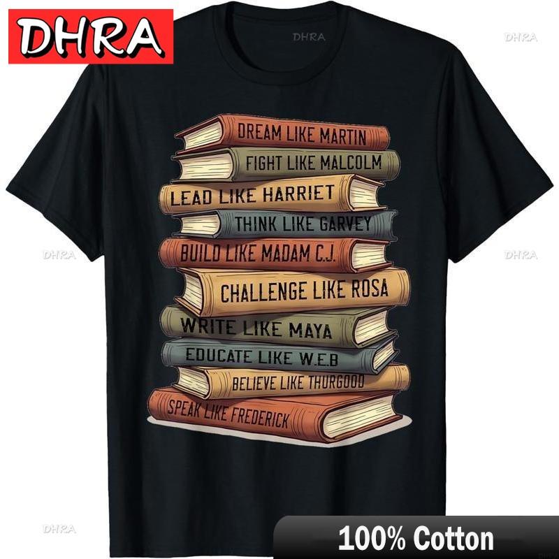 100 Cotton Black History Month Black Leaders Africant in Wear T Shirt Homme Fashion Breathable Trendy Printed Tee Cotton S