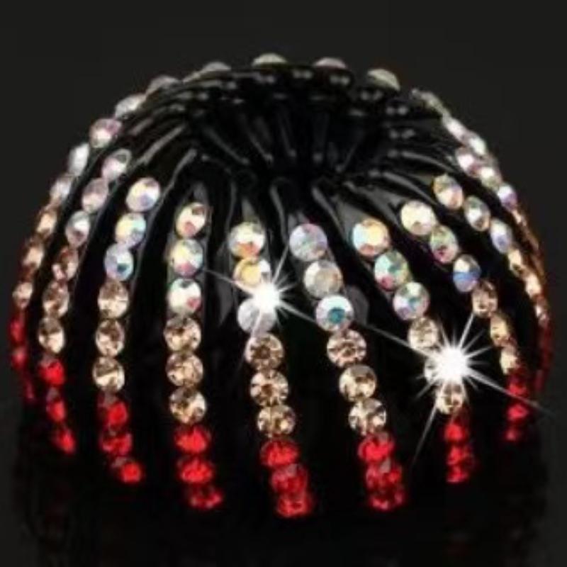 Women Nest Buckle Tail Diamond Horse Braiding Drill Hair Clip