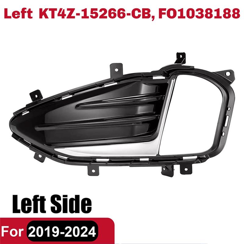 Ac29-For Ford Edge SEL ST For Chrome Front Bumper Fog Light Lamp Cover Bezel -2024 Titanium