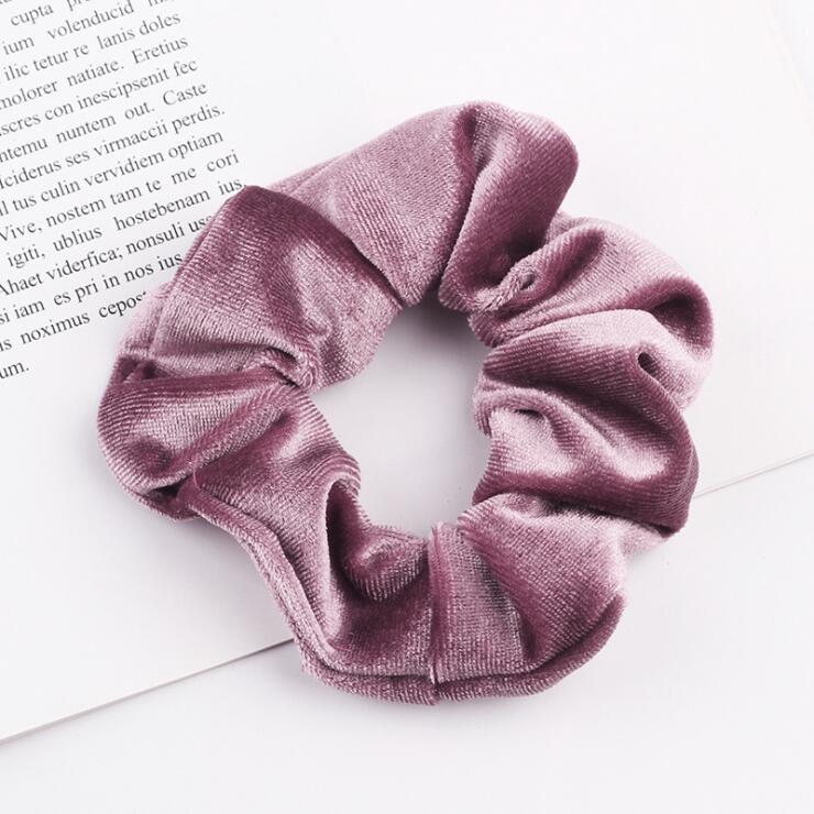 Elegant Velvet Hair Ring Scrunchie Women Girls Elastic Hair Rubber Bands Gum Accessories Tie Hair Rope Ponytail Holder Headdress