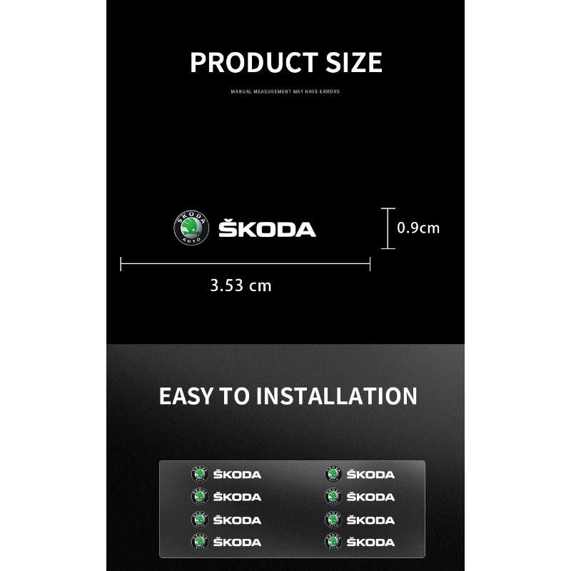Losowe Naklejki do Wnętrza Samochodu Stylizacja Emblematu Kierownicy Samochodu Dla Skoda Octavia Superb Rapid Kodiaq Karoq Fabia Kamiq Roomster Citigo