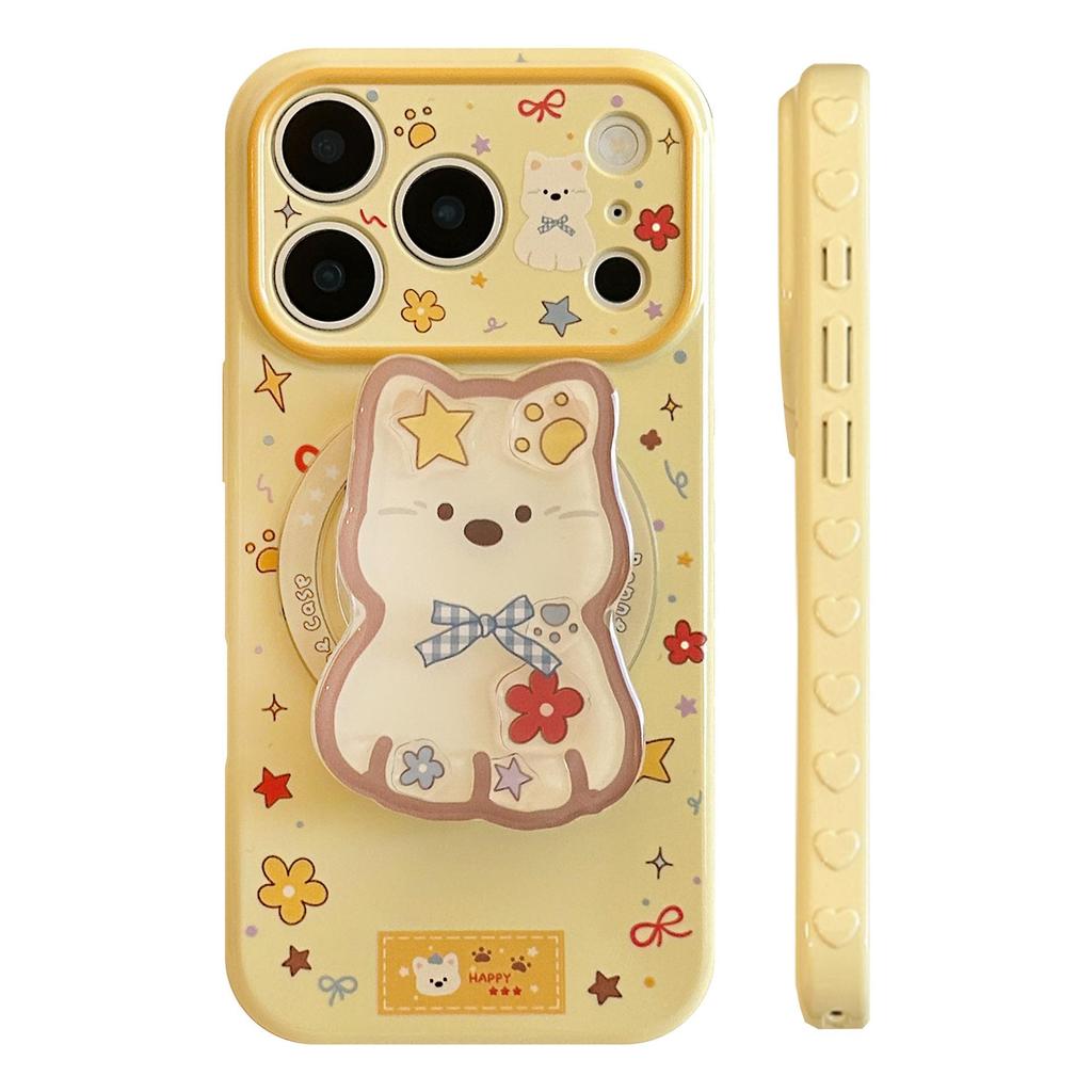 Cute Puppy Magnetic Phone Case for iPhone 16, iPhone 17, and iPhone 17 Pro Max