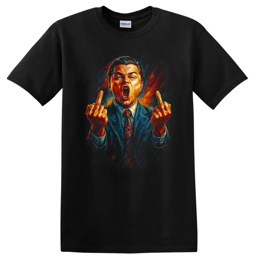 Wolf of Wall Street Inspired T Shirt Movie Style Middle Finger Tee