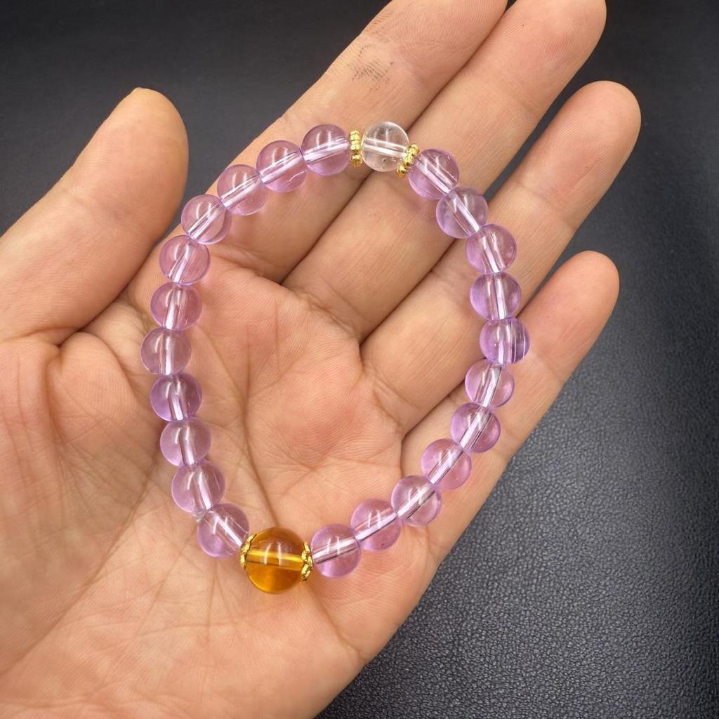 Sommer Erdbeerquarz Perlenarmband für Damen - Modischer Live-Stream-Stil mit floralen Perlen