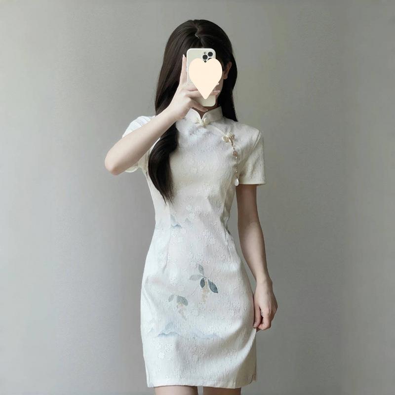 Cheongsam new improved version light girl small summer new beautiful dress