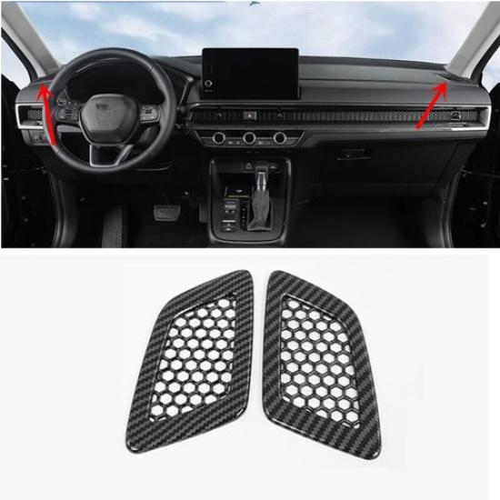 For Honda CRV CR-V 2023 2025 Car Dashboard Air Vent Cover Trim Carbon fiber look