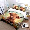 "Floral Highland Cow Bedding Set" Bedding Duvet Cover Set Duvet Cover Pillowcases (1 * Duvet Cover 2 * Pillowcases, without duvet insert)