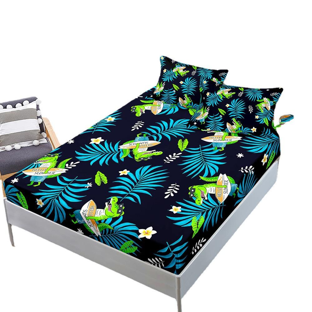 Sheet Three-Piece Bedspread Animal Dinosaur Mattress Protective Cover