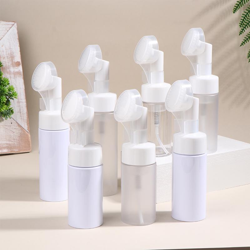 100/120/150/200/250ml Empty Facial Cleanser Mousse Foam Gel Head Wash Brush Foam Bottle Pressure Type Cleansing Milk Foaming