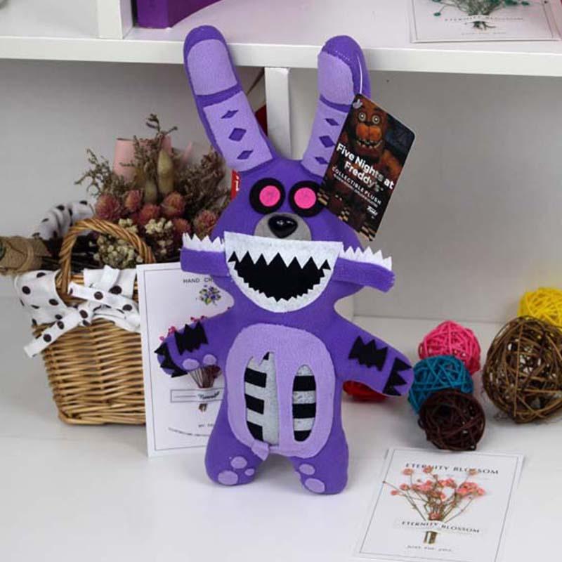 Five Fnaf Nights At Freddys Purple Brown Black Bear Plushie Toy Gift Xmas