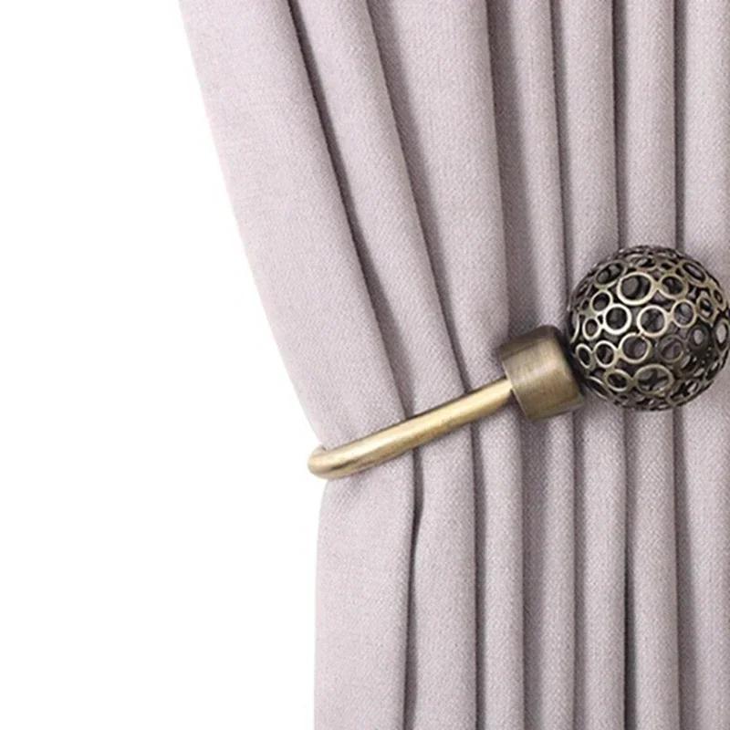 New 2025 Large Stylish Curtain Hold Back Metal Tie Tassel Arm Hook Loop Holder U Shaped Round Window Wall Decoration Hanger