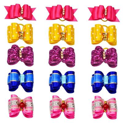 10pcs Pet Dog Cat Puppy Hair Bows Grooming Bows Rubber Bands for Dogs Pet Hair Accessories Fashion Dog Hair Decoration