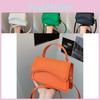 Modern Compact Square Handbag Available In Black White Green Orange Colors