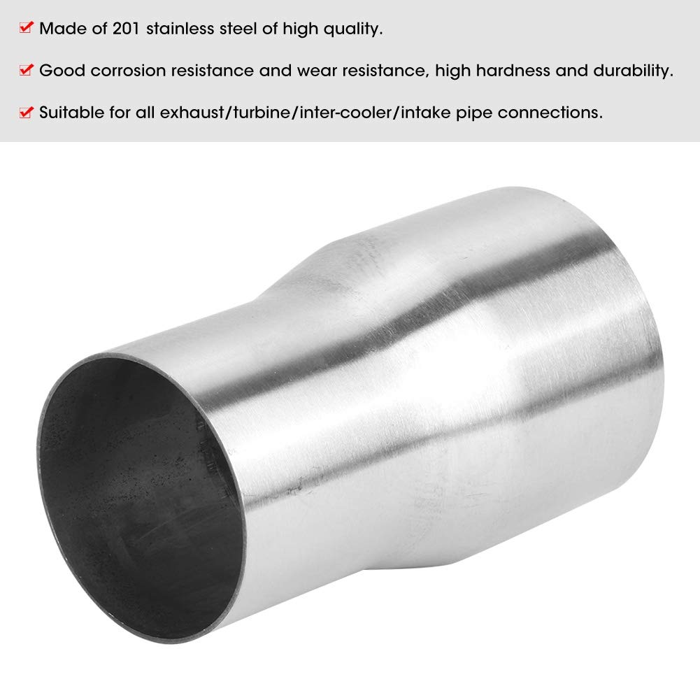 Exhaust Pipe Adapter, Stainless Steel Exhaust Pipe Connector, Exhaust Tube Adapter Reducer, 5 Sizes Available In Modified Parts (63-76MM)
