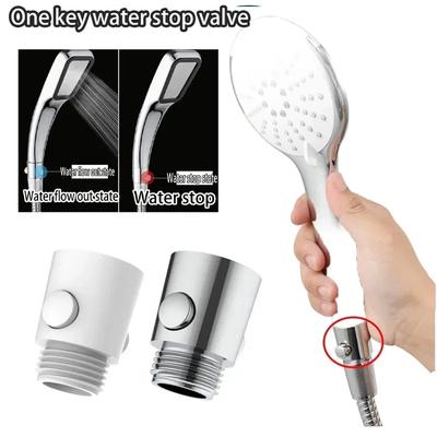 Useful ABS Sprayer Shut-Off Switch Shower Head Arm Diverter Flow Regulator Shut-Off Valve Water Stop Valve Shower Accessories