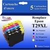 T3AZUR- 5x Compatible Cartridges with Epson 29XL 29 XL Replaces Epson Expression Home XP-332 XP-335 XP-342 XP-345 XP-352 XP-355