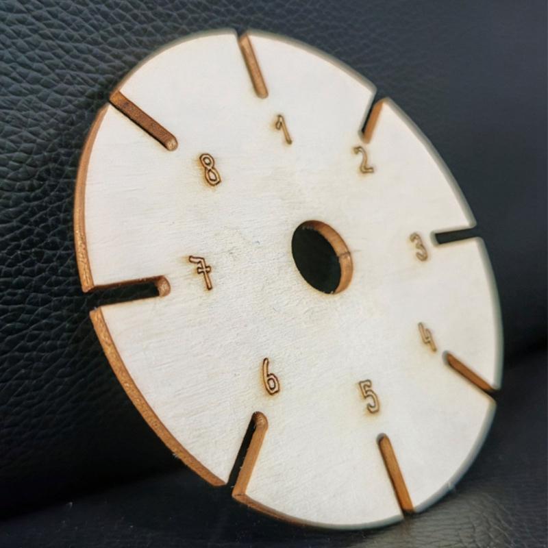 Round Handmade Weaving Board for Bracelets Crafting Portable Sturdy Wood Designs