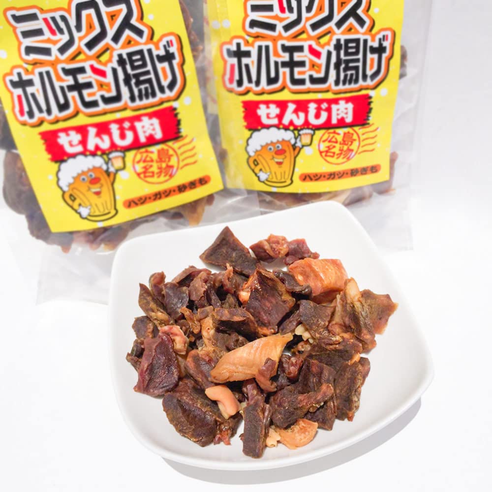 Gemischte Hormone Senji Fleisch 70g 12 Beutel Set Schweinefleisch Schweinefleisch Hähnchen Snacks Snacks Bier Delikatesse Hiroshima Spezialitäten Herz, Magen, Muskelmagen,