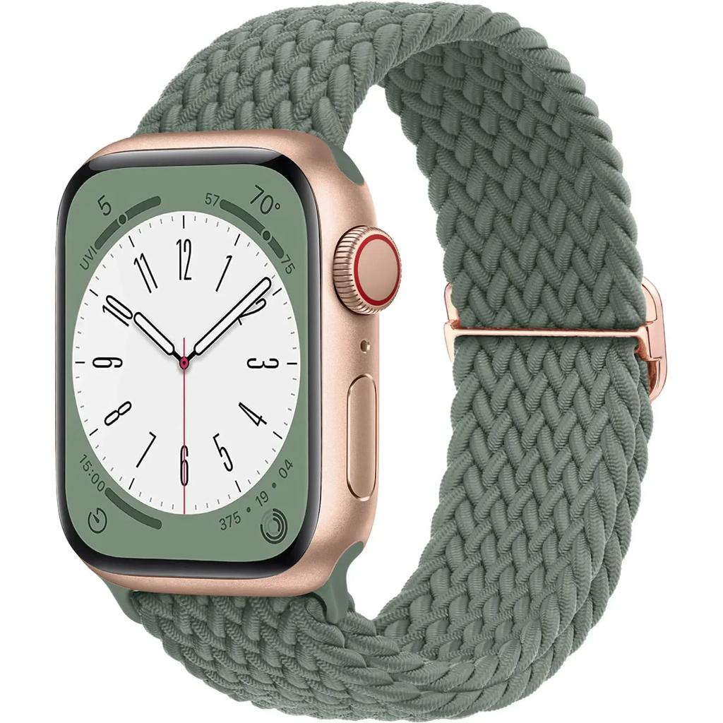 Braided Solo Loop For Apple Watch Ultra Band 40mm 44mm 41mm 38mm 49mm 45mm Elastic Nylon Bracelet iWatch Series 9 8 7 3 Se Strap