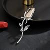 New Micro Inlaid Zircon Tulip Flower Brooch Palace Cheongsam Accessory Exquisite And Versatile Women  Brooch