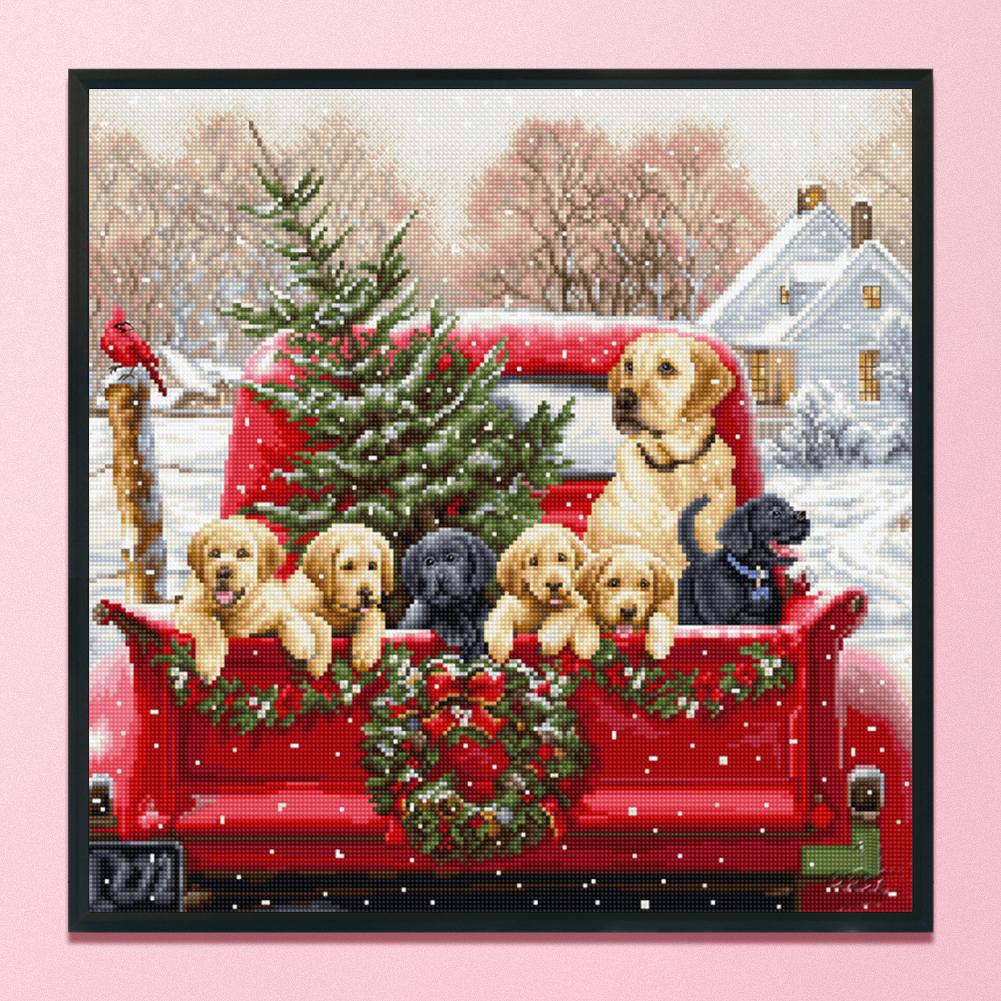 Christmas Full Embroidery Cotton Thread 11CT Printed Cross Stitch Artwork